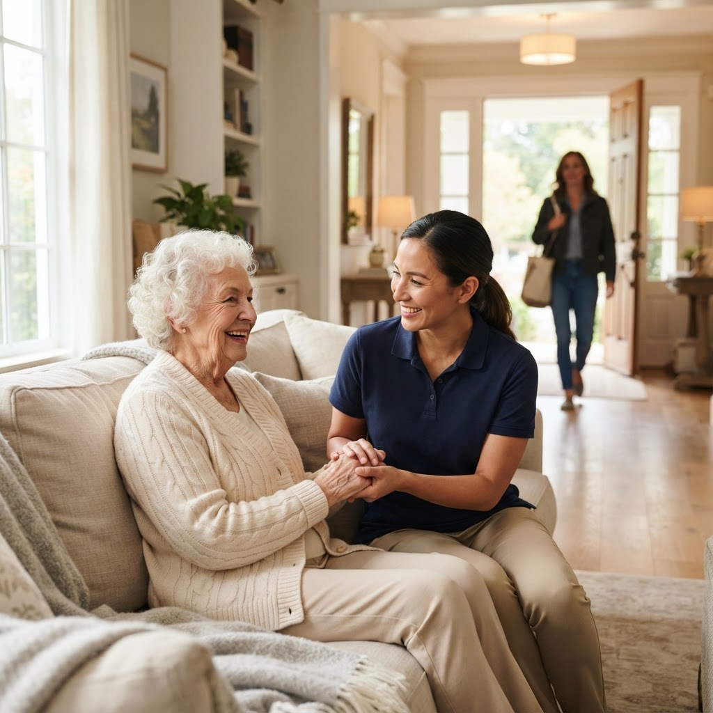 OctaCare caregiver providing respite care